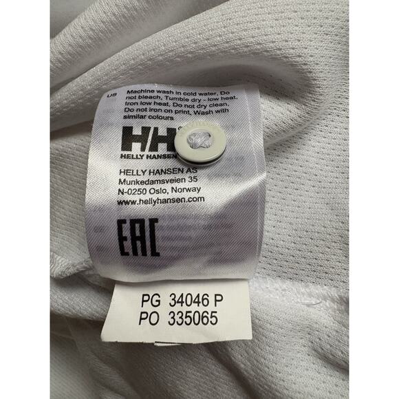 Helly Hansen Men’s Skagen Quickdry Rugger Rugby Polo Shirt - Large White Sailing - Picture 13 of 13
